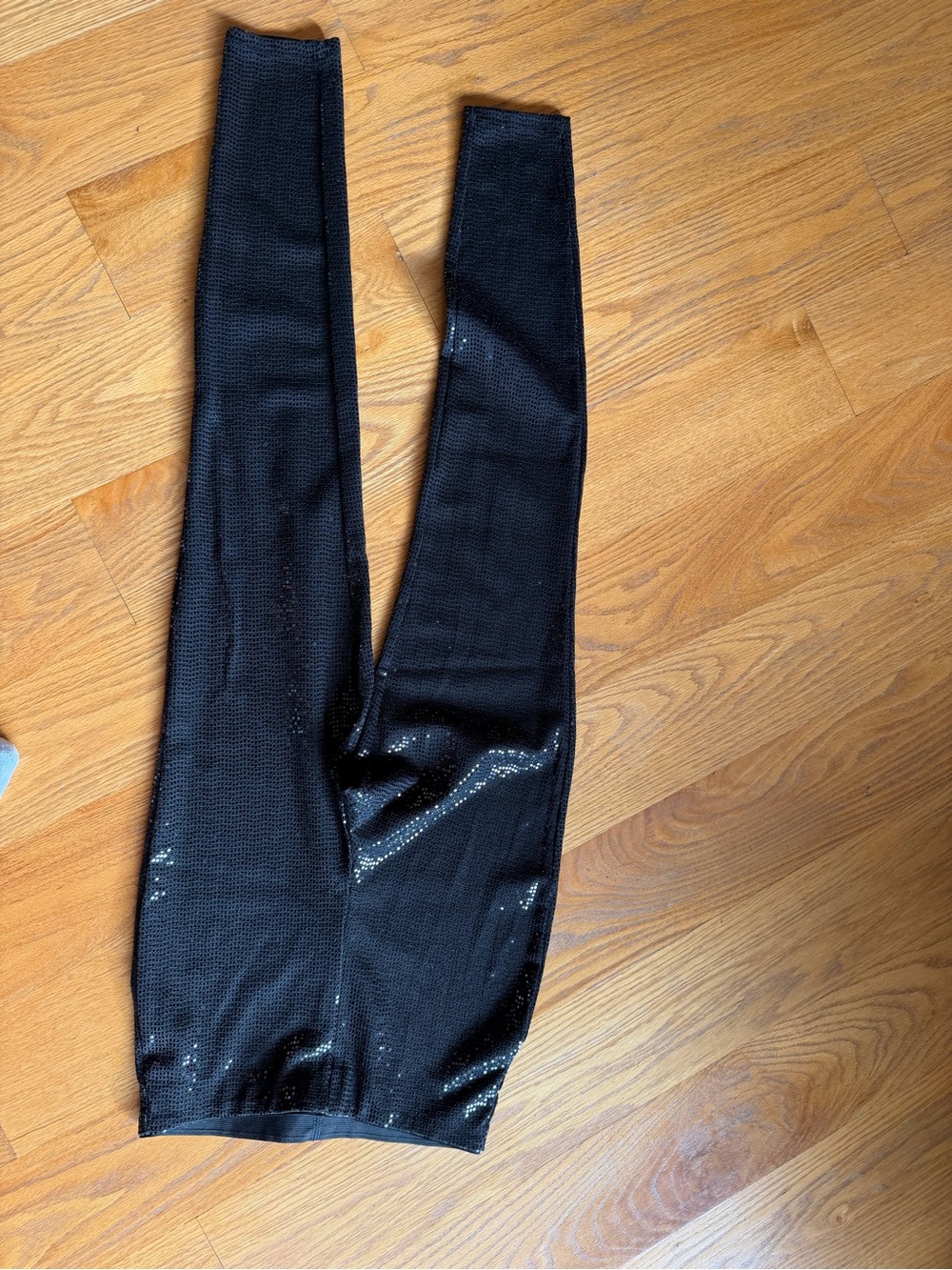 H&M Black Sequin Knit Leggings small